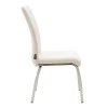 Chair Ariadne pakoworld PU white-chrome leg