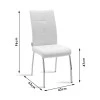 Chair Ariadne pakoworld PU white-chrome leg