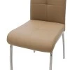 Chair Ariadne pakoworld PU mocha-chrome leg