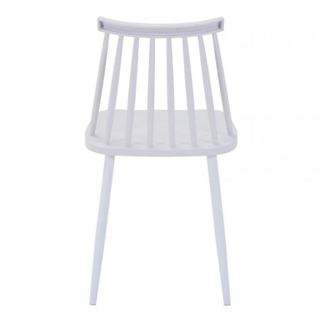 Καρέκλα Aurora I pakoworld pp σε λευκή απόχρωση-πόδι μεταλλικό λευκό 43x48x79εκ