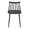 Καρέκλα Aurora I pakoworld pp σε μαύρη απόχρωση-πόδι μεταλλικό μαύρο 43x48x79εκ