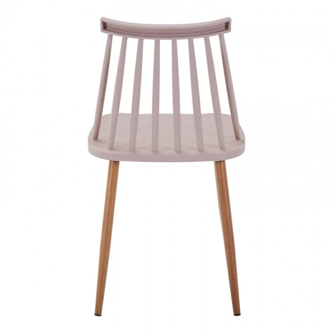 Καρέκλα Aurora I pakoworld pp σε μόκα απόχρωση-πόδι μεταλλικό φυσικό 43x48x79εκ