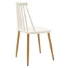 Chair Aurora pakoworld PP white-natural leg 43x48x79cm