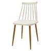Chair Aurora pakoworld PP white-natural leg 43x48x79cm