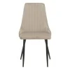 Chair Azori pakoworld velvet beige-grey black metal leg 49x55x85cm