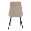 Chair Azori pakoworld velvet beige-grey black metal leg 49x55x85cm