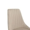 Chair Azori pakoworld velvet beige-grey black metal leg 49x55x85cm