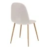 Chair Bella pakoworld light grey-beige fabric-natural metal leg 43x52x88cm