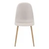 Chair Bella pakoworld light grey-beige fabric-natural metal leg 43x52x88cm