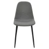 Chair Bella pakoworld light grey fabric-black metal leg 43x52x88cm
