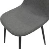 Chair Bella pakoworld light grey fabric-black metal leg 43x52x88cm