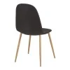 Chair Bella pakoworld antracite fabric-natural metal leg 43x52x88cm