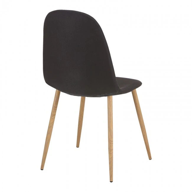 Chair Bella pakoworld antracite fabric-natural metal leg 43x52x88cm
