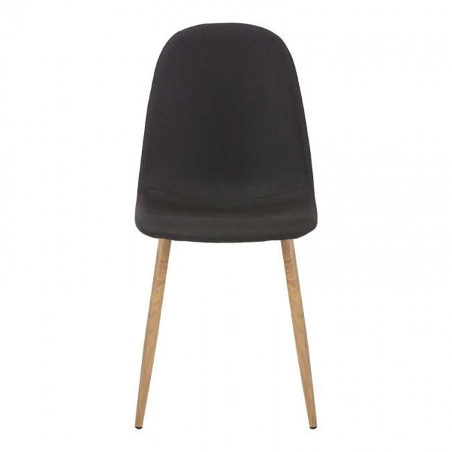 Chair Bella pakoworld antracite fabric-natural metal leg 43x52x88cm