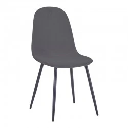 Chair Bella pakoworld dark grey velvet-black metal leg 43x52x88cm