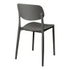 Stackable Berdian pakoworld pp chair in dark grey color 38x49x79cm