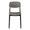 Stackable Berdian pakoworld pp chair in dark grey color 38x49x79cm