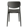 Stackable Berdian pakoworld pp chair in dark grey color 38x49x79cm