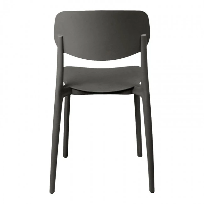 Stackable Berdian pakoworld pp chair in dark grey color 38x49x79cm
