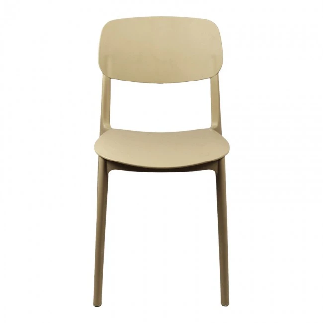Καρέκλα Berdian pakoworld στοιβαζόμενη pp σε cappuccino απόχρωση 38x49x79εκ