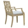 Bolen pakoworld armchair solid acacia wood-beige fabric 59x63.2x89.9cm