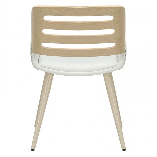 Καρέκλα Brody pakoworld pu λευκό- πόδι φυσικό