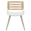 Καρέκλα Brody pakoworld pu λευκό- πόδι φυσικό