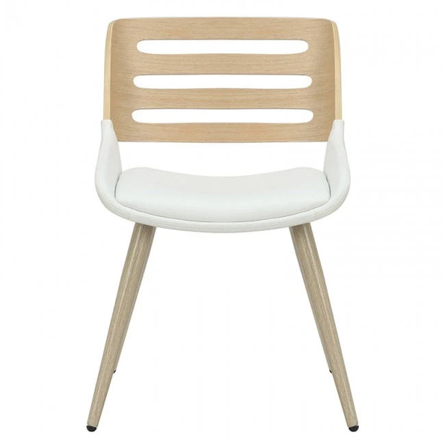 Καρέκλα Brody pakoworld pu λευκό- πόδι φυσικό