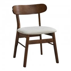 Καρέκλα Cairo pakoworld rubberwood σε καρυδί-εκρού απόχρωση 47x47x76εκ Καρέκλα Cairo pakoworld rubberwood σε καρυδί-εκρού απόχρωση 47x47x76εκ