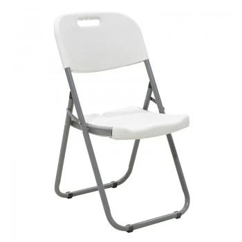 Folding catering chair Edison pakoworld with metal and reinforced frame colour white