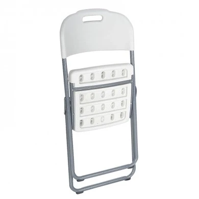 Folding catering chair Edison pakoworld with metal and reinforced frame colour white