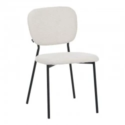 Καρέκλα Cathair pakoworld μπουκλέ ύφασμα σε μπεζ απόχρωση με μαύρα μεταλλικά πόδια 48x53x82εκ Καρέκλα Cathair pakoworld μπουκλέ ύφασμα σε μπεζ απόχρωση με μαύρα μεταλλικά πόδια 48x53x82εκ