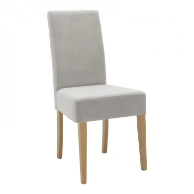 Καρέκλα Ditta pakoworld ύφασμα γκρι-πόδι sonoma 44x56x96εκ