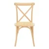 Dylon pakoworld stackable chair unpainted beech wood-rattan seat 48x52x89cm