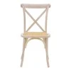 Chair Dylon pakoworld stackable white wash beech wood-rattan natural seat 48x52x89cm