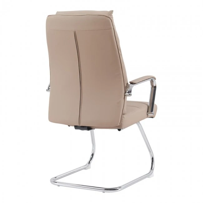 Visitor chair Siquel I pakoworld pu in cappuccino color 58x62x105cm