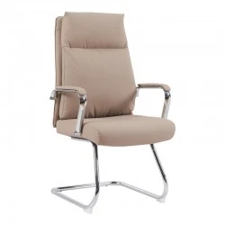 Visitor chair Siquel I pakoworld pu in cappuccino color 58x62x105cm