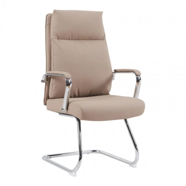 Visitor chair Siquel I pakoworld pu in cappuccino color 58x62x105cm
