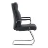 Visitor chair Siquel I pakoworld pu in black color 58x62x105cm
