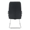 Visitor chair Siquel I pakoworld pu in black color 58x62x105cm