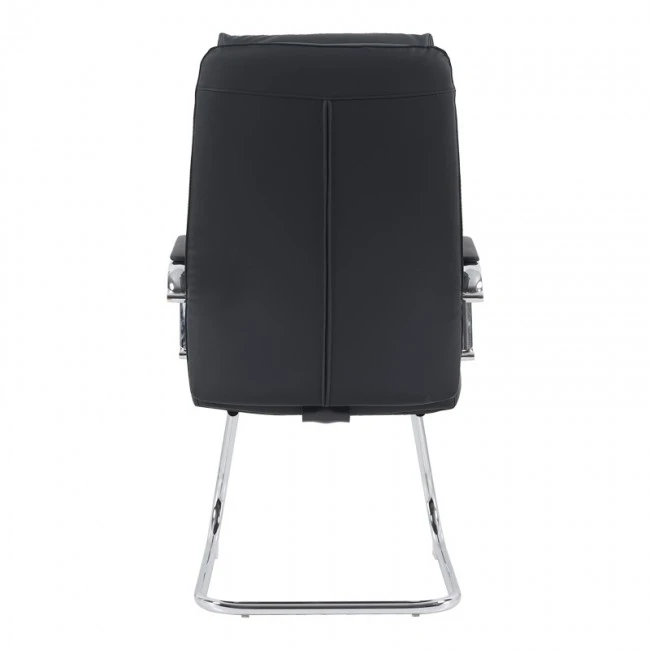 Visitor chair Siquel I pakoworld pu in black color 58x62x105cm