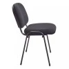 Guest chair stackable Anilian pakoworld black fabric-leg black metal 55x44x77cm