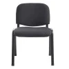 Guest chair stackable Anilian pakoworld black fabric-leg black metal 55x44x77cm