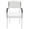 Stackable guest chair Otlen pakoworld white pu-chrome leg 47x45x87cm