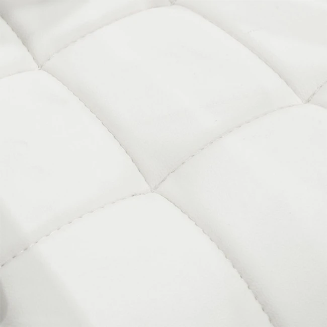 Stackable guest chair Otlen pakoworld white pu-chrome leg 47x45x87cm