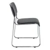 Guest stackable chair Randin pakoworld black pu-chrome leg 42x44x77cm
