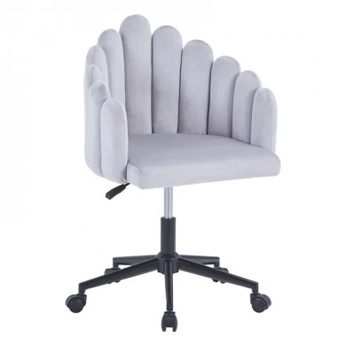 Work chair Manole pakoworld grey velvet  57x50x77-87cm
