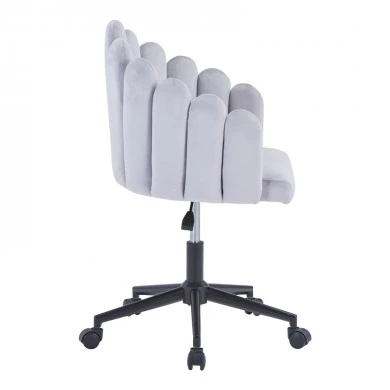 Work chair Manole pakoworld grey velvet  57x50x77-87cm