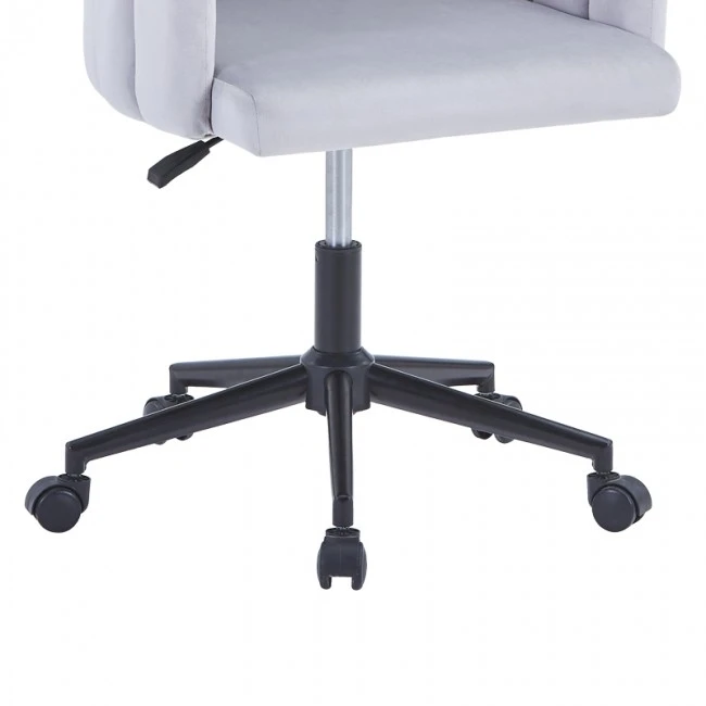 Swivel work chair Manole pakoworld grey fabric  57x50x77-87cm