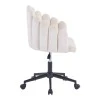 Swivel work chair Manole pakoworld cream velvet  57x50x77-87cm